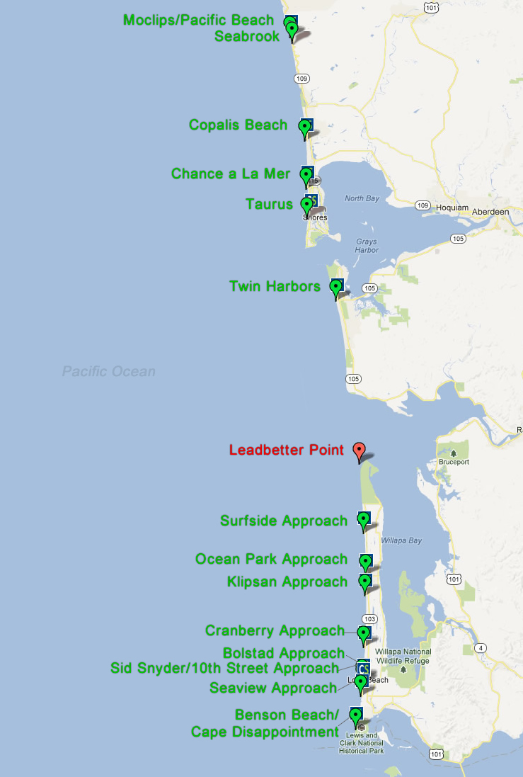 Washington Coast Cleanup 2010 - South Coast Locations