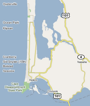 Southern coast of Washington State.